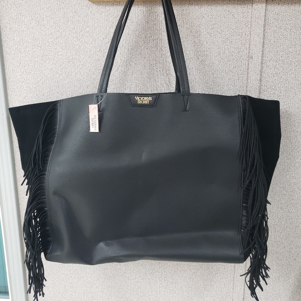 Victoria's Secret overnight tote bag fringe accent